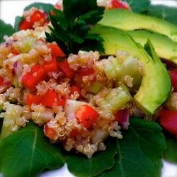 Kale, Quinoa, and Avocado Salad with Lemon Dijon Vinaigrette recipe