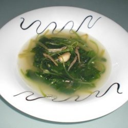 Mom’s Spinach Soup With Anchovies recipe