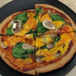 Easy Summer Pizza With Mushrooms and Spinach recipe