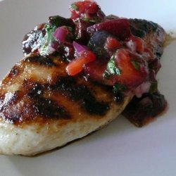 Grilled Chicken Breasts With Plum Salsa recipe