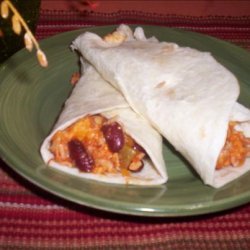 Tex-Mex Chicken and Rice Burritos recipe