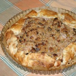 Apple Galette With Walnuts and Raisins and a Streusel Topping recipe