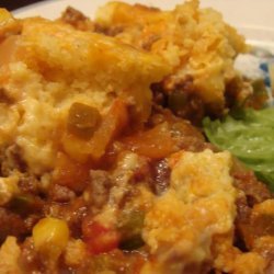 Fiesta Pie With Chipotle Cornbread Topping recipe