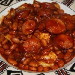 Barbecued Beans With Smoked Sausage recipe