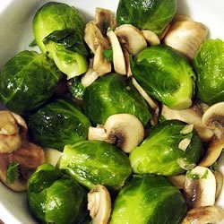 Brussels Sprouts with Mushrooms recipe