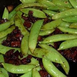 Bacon and Balsamic Glazed Sugar Snap Peas recipe