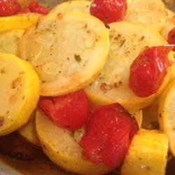 Garlic Roasted Summer Squash recipe