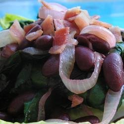 Beet Greens and Baby Spinach with Red Kidney Beans recipe