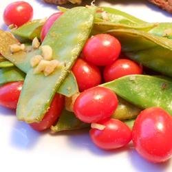 Cherry Tomato Snap Peas recipe