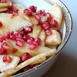Spiced Pears and Pomegranate recipe