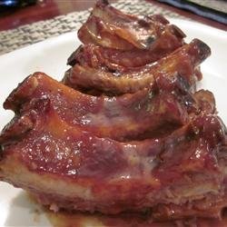 Plum Glazed Pork Ribs recipe