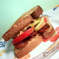 Peanut Butter, Bacon and Apple Sandwiches recipe