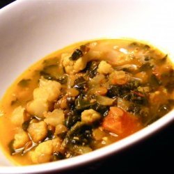 Cauliflower Red Lentil & Ginger Soup recipe