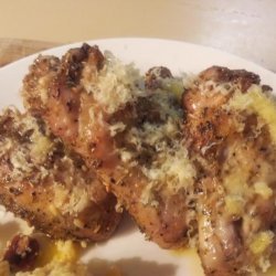 Herby Garlic Parmesan Baked Chicken Wings recipe