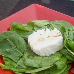 Goat Cheese and Spinach Salad With Warm Vinaigrette recipe