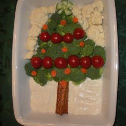 Vegetable Christmas Tree Appetizer recipe