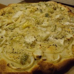 Leek and Onion Focaccia recipe
