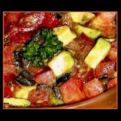 Diced Avocado-Tomato Salad With Parsley-Lemon Vinaigrette recipe