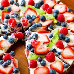 Fruity Brownie Pizza recipe