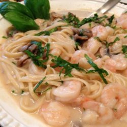 DF Basil Cream Shrimp Pasta recipe