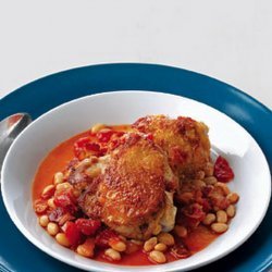 Baked Chicken With White Beans and Tomatoes recipe