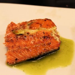 Salmon With Basil Oil recipe