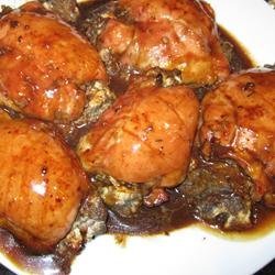 Mushroom-Stuffed Chicken Breasts in a Balsamic Pan Sauce recipe