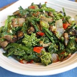 Broccoli Rabe with Portobello Mushroom recipe
