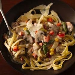 Mushroom-Vegetable Ragu with Fettuccine recipe