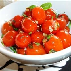Sauteed Cherry Tomatoes with Garlic and Basil recipe