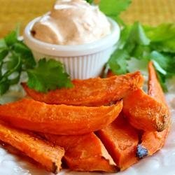 Baked Yam Fries with Dip recipe