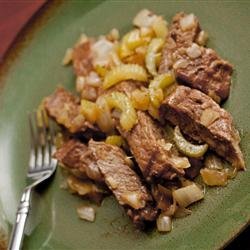 Skillet Beef and Celery recipe