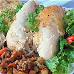 Roast Chicken with Croutons and Onions recipe
