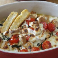 Baked Smoked Mozzarella & Tomato recipe