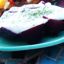 Roasted Beets With Dill Yogurt Sauce recipe