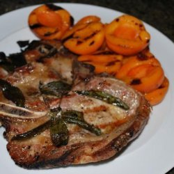 Grilled Apricots & Pork Chops recipe