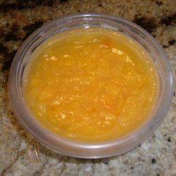 Peach Freezer Jam (Fruit Juice Sweetened) recipe