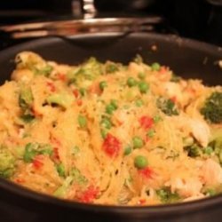 Spaghetti Squash With Grilled Chicken and Sundried Tomatoes recipe