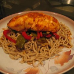 Ginger-Soy Salmon With Soba Noodles recipe