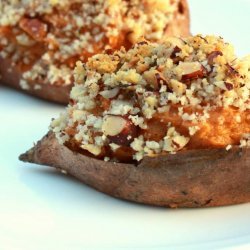 Twice Baked Bourbon-Hazelnut Sweet Potatoes recipe