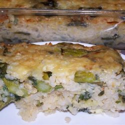 Asparagus and Bocconcini Risotto Bake (Slice) recipe