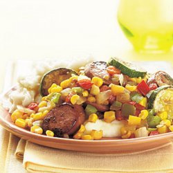 Smoked Sausage With Vegetables recipe