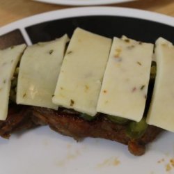 Spicy Pepper Jack Smothered Sirloin Steaks recipe
