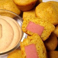 Mini Southwestern Corn Pup Muffins with Fiesta Dipping Sauce recipe