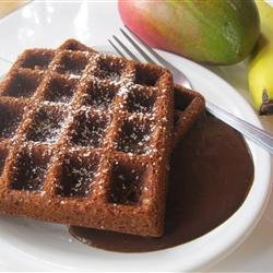 Gingerbread Waffles with Hot Chocolate Sauce recipe