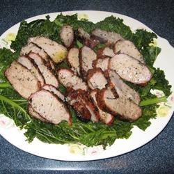 Pork Tenderloin with Steamed Kale recipe