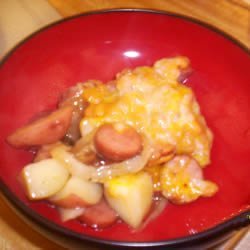 Hot Sausage Links and Beans Casserole recipe