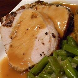 Roasted Loin of Pork with Pan Gravy recipe