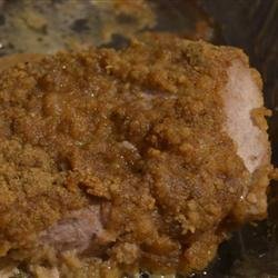 Graham Crusted Pork Chops recipe