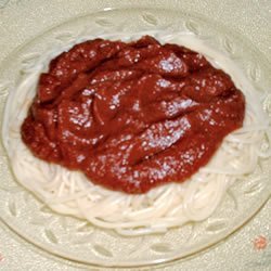 Tomato Juice Spaghetti Sauce recipe